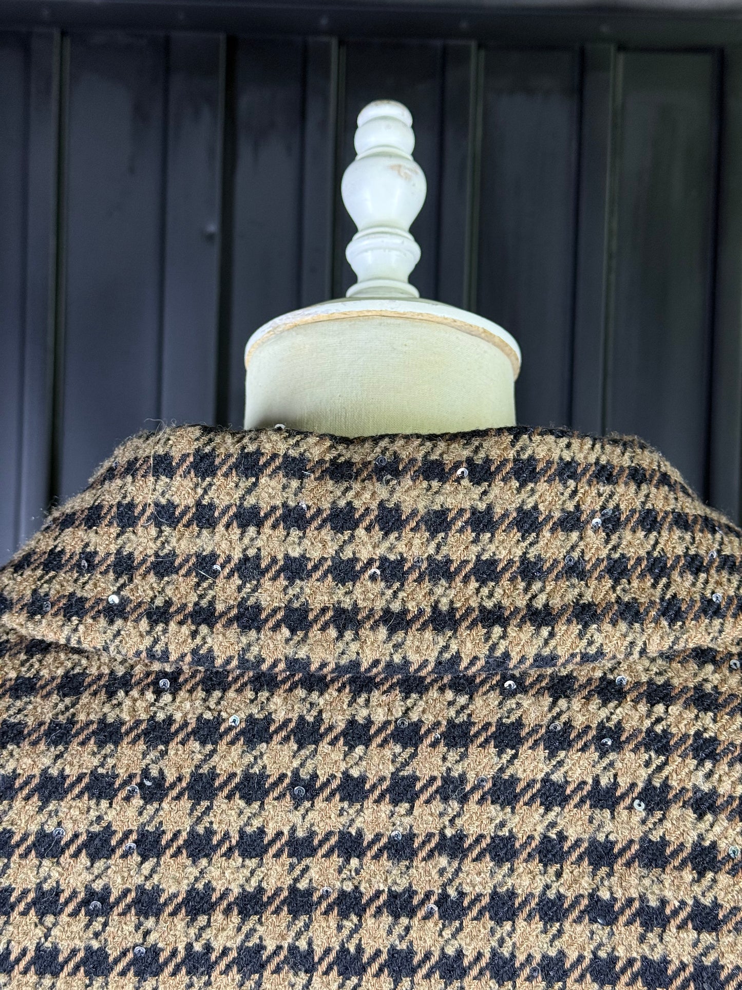 ALESSANDRA RICH tweed sequin embellished bomber - UK6