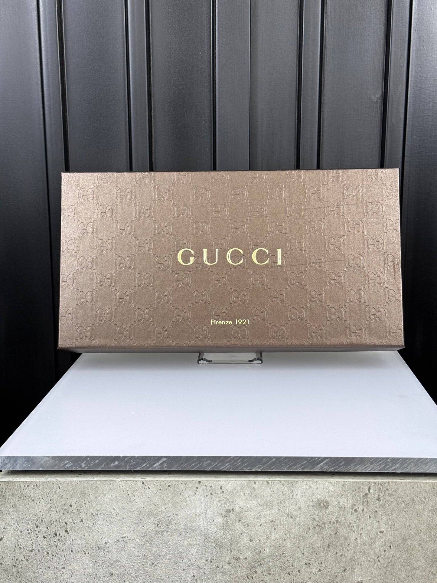 GUCCI Swarovski crystal logo clutch