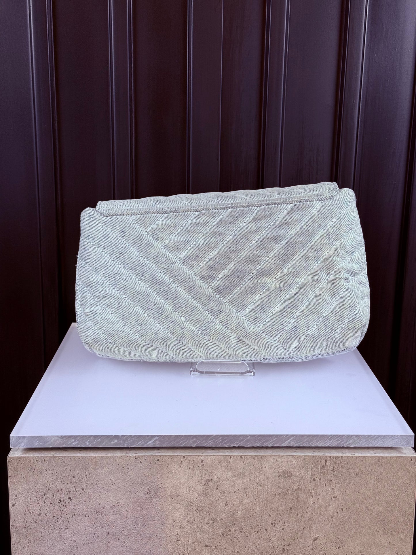 ISABEL MARANT denim quilted cross-body clutch bag