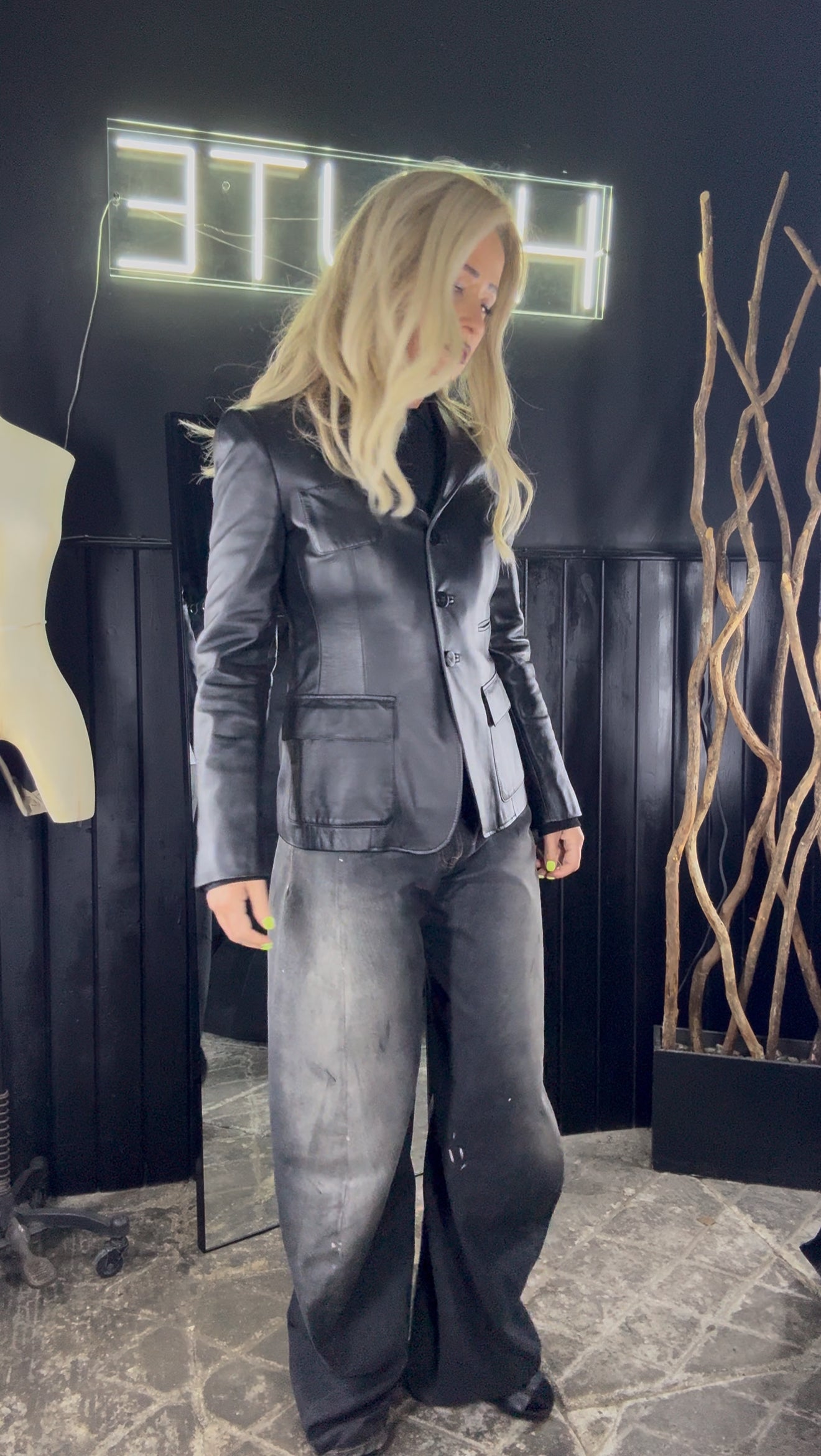 ARMANI leather jacket - IT40 (UK8-10)