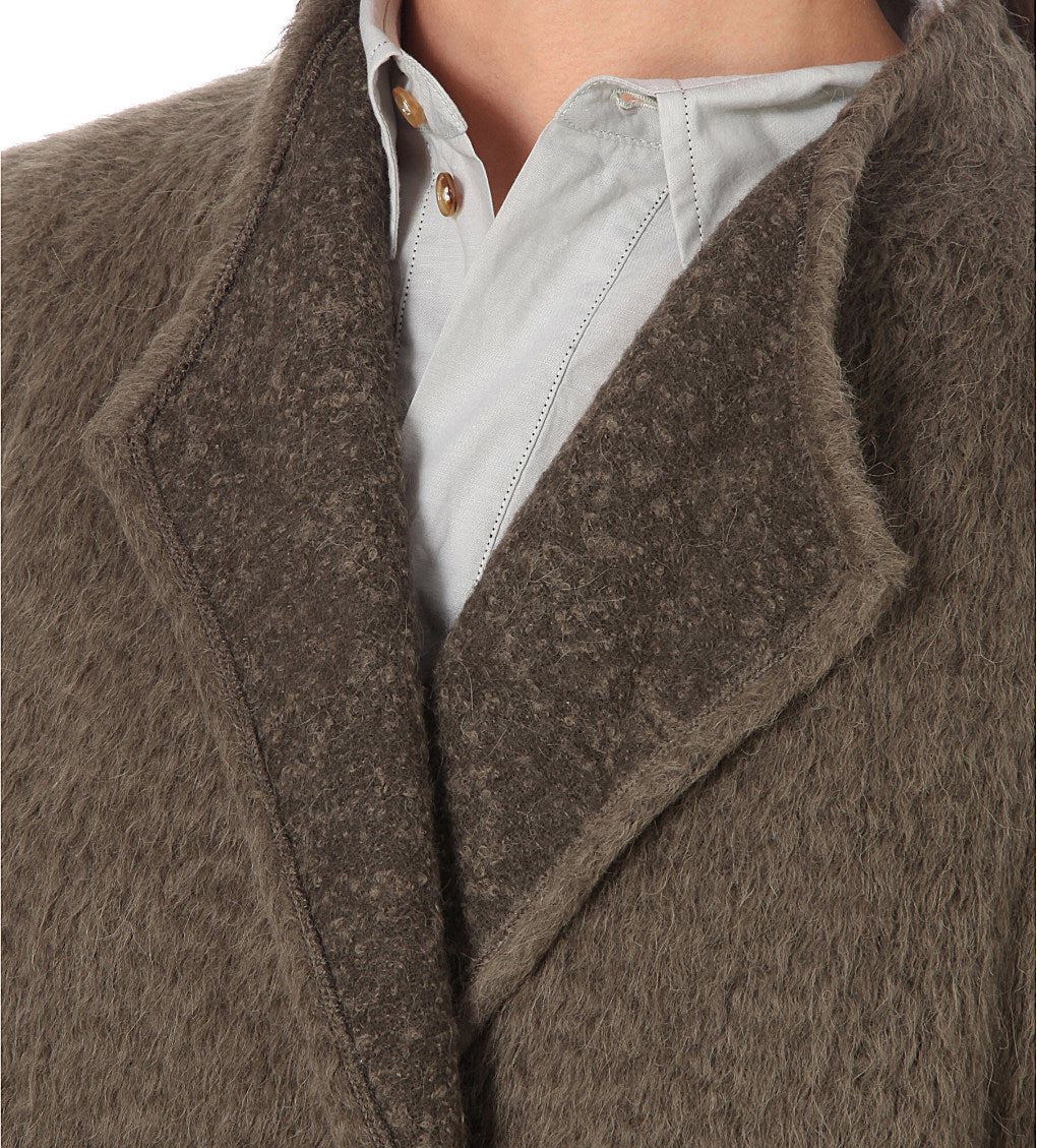 HELMET LANG alpaca cashmere coat - size P (UK6-10)