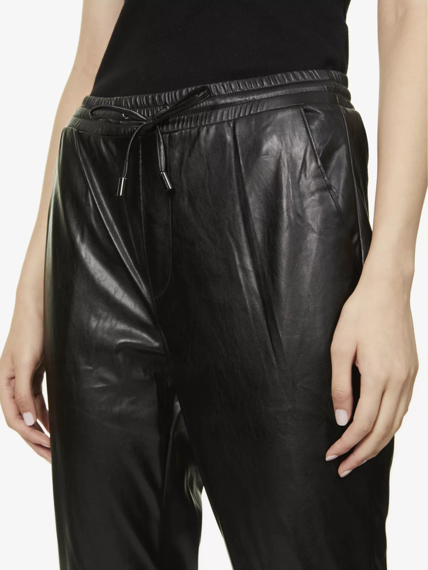 PAIGE ‘Vivette’ faux-leather jogger style trousers - L (UK10-14)