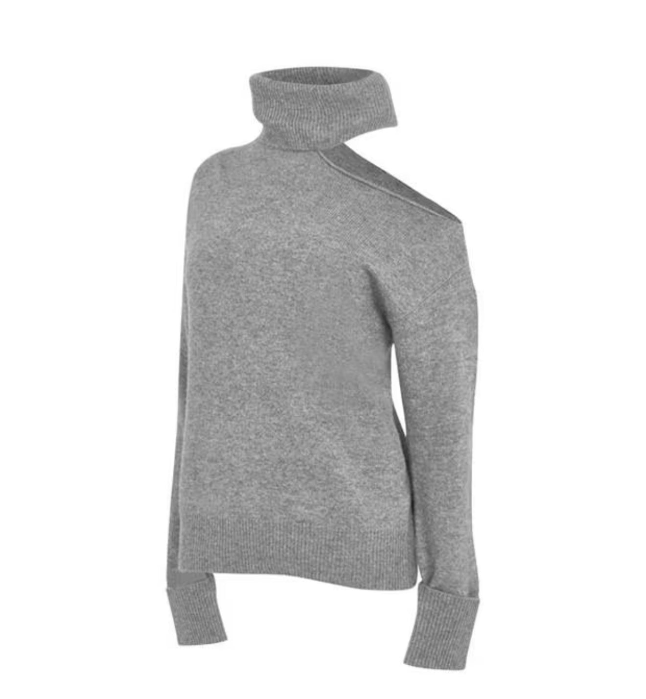 PAIGE 'Raundi' open-shoulder sweater in heather grey - S