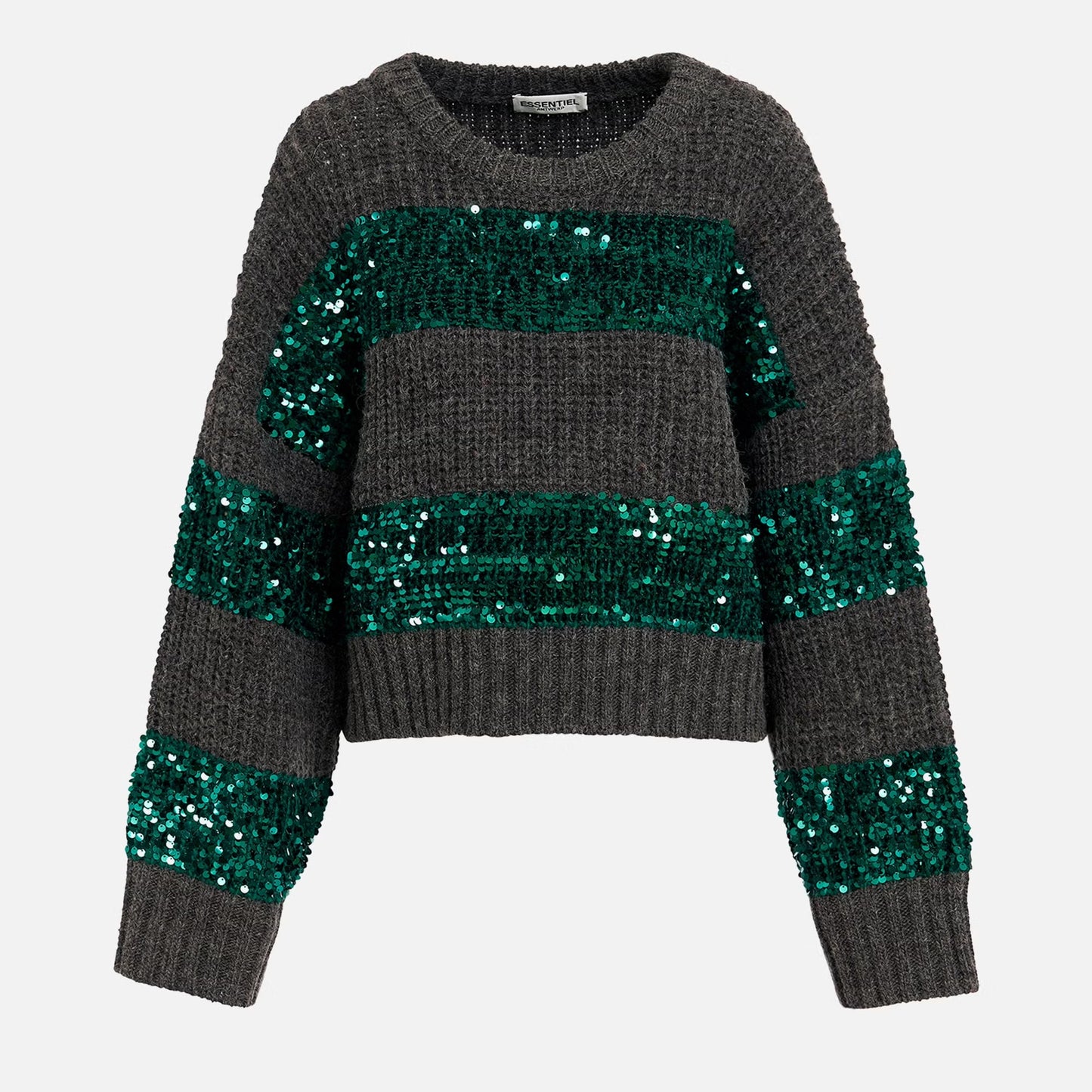 ESSENTIEL ANTWERP alpaca blend sequin sweater - S