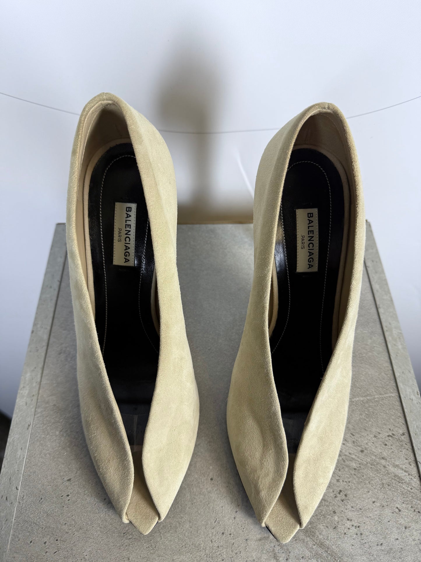 BALENCIAGA suede peep-toe shoes UK7 / EU40