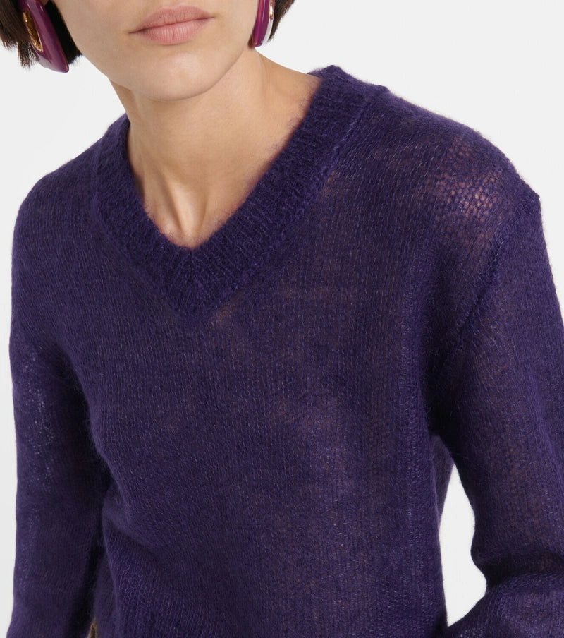 ACNE STUDIOS 'Kosma' purple mohair blend sweater - S