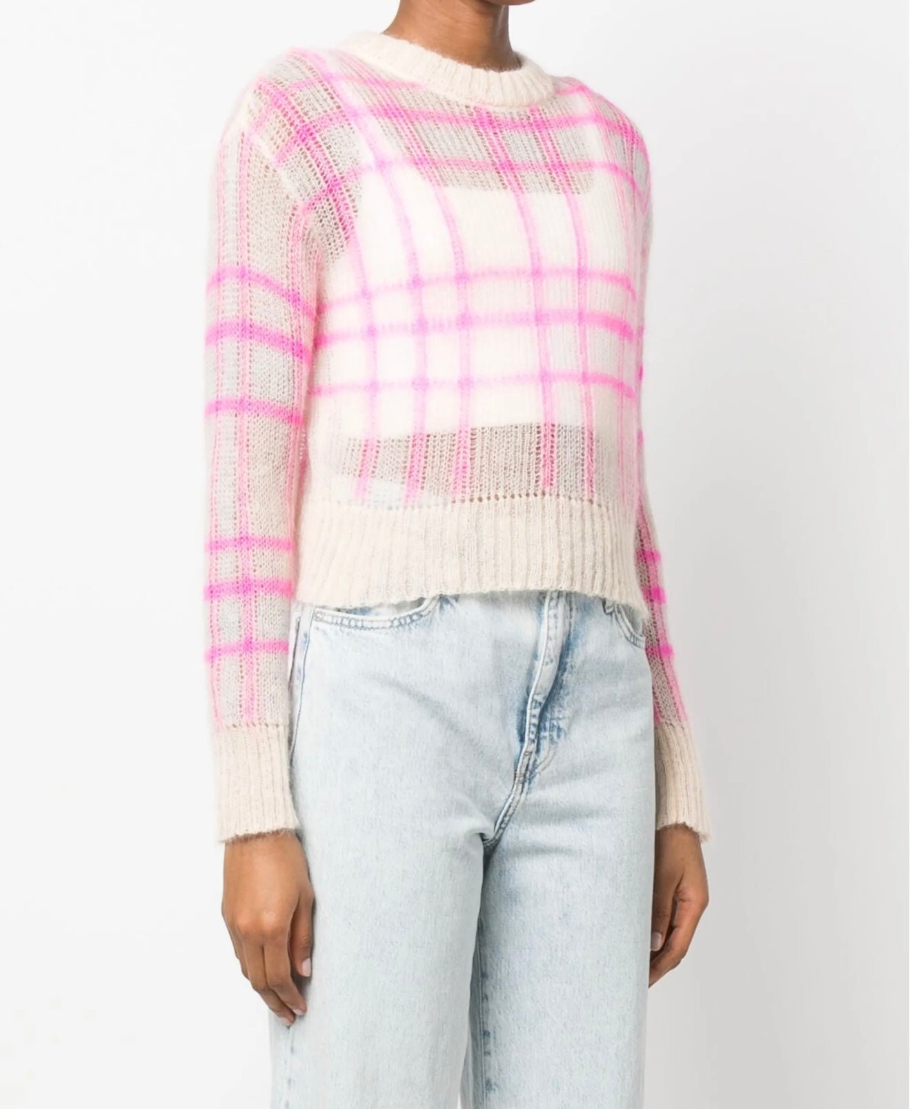 FORTE FORTE plaid-check print knit jumper - S