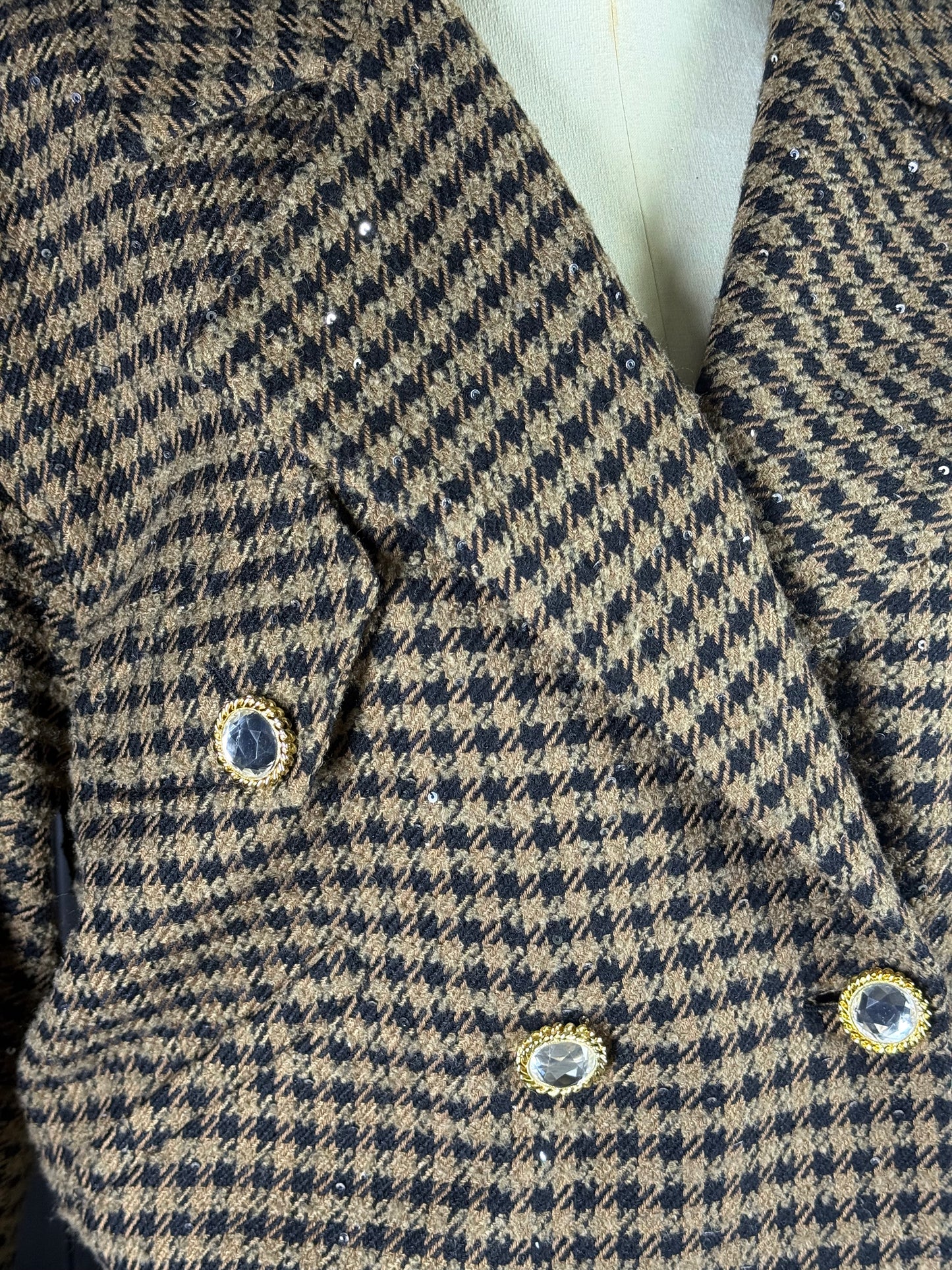 ALESSANDRA RICH tweed sequin embellished bomber - UK6