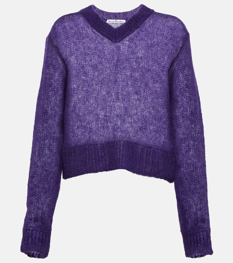 ACNE STUDIOS 'Kosma' purple mohair blend sweater - S