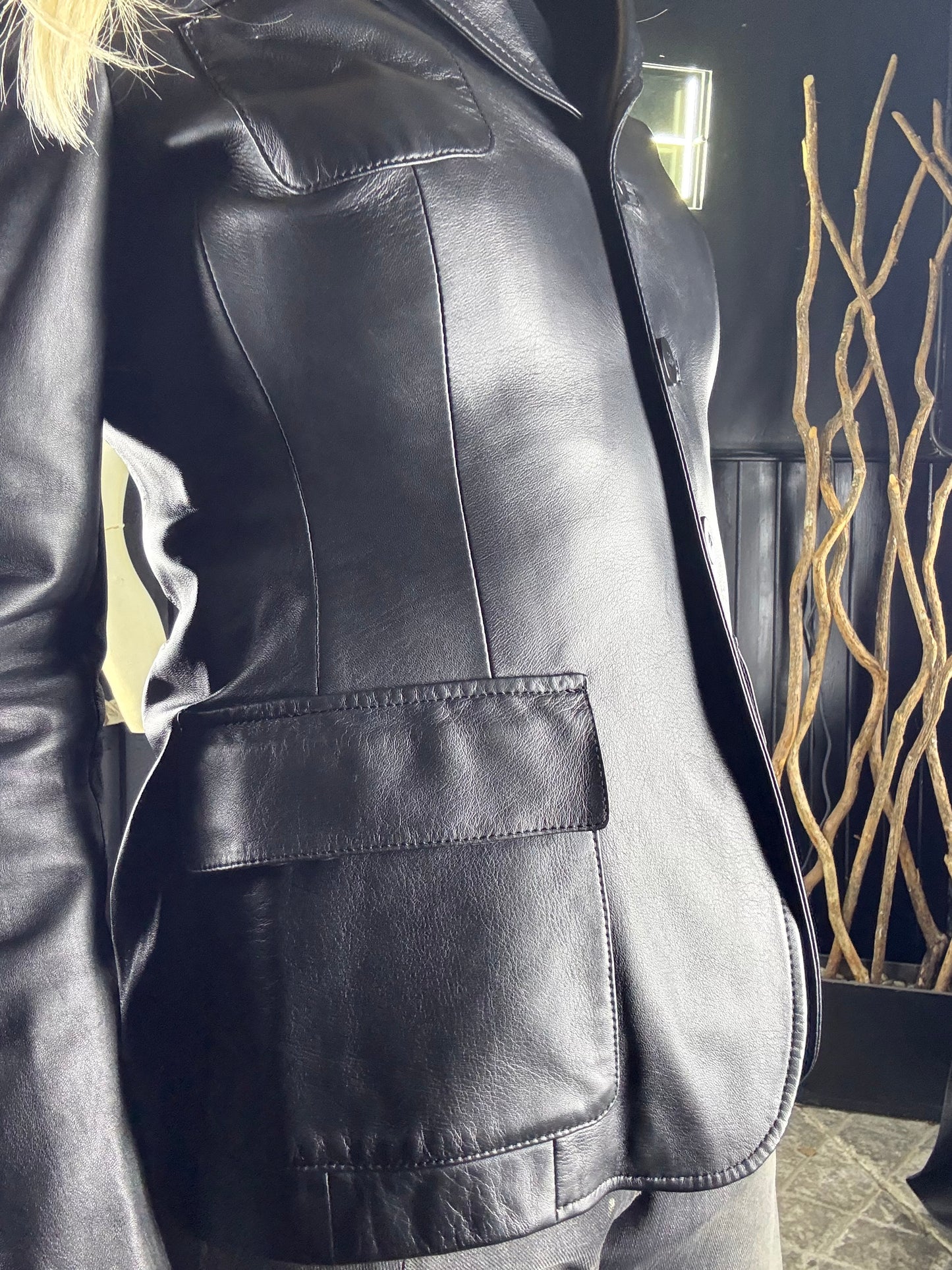 ARMANI leather jacket - IT40 (UK8-10)