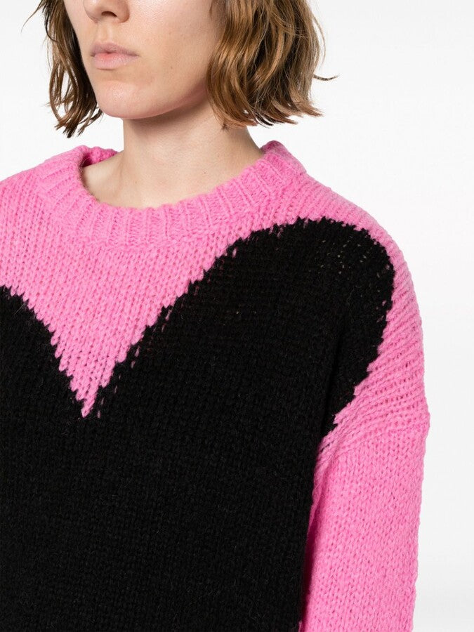 ESSENTIEL ANTWERP alpaca-blend intarsia heart sweater - XS