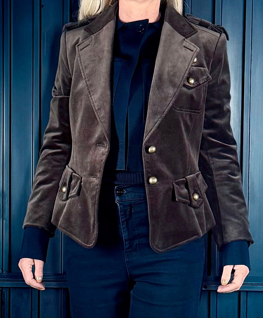 YSL Tom Ford military style velvet jacket - FR38 / UK10