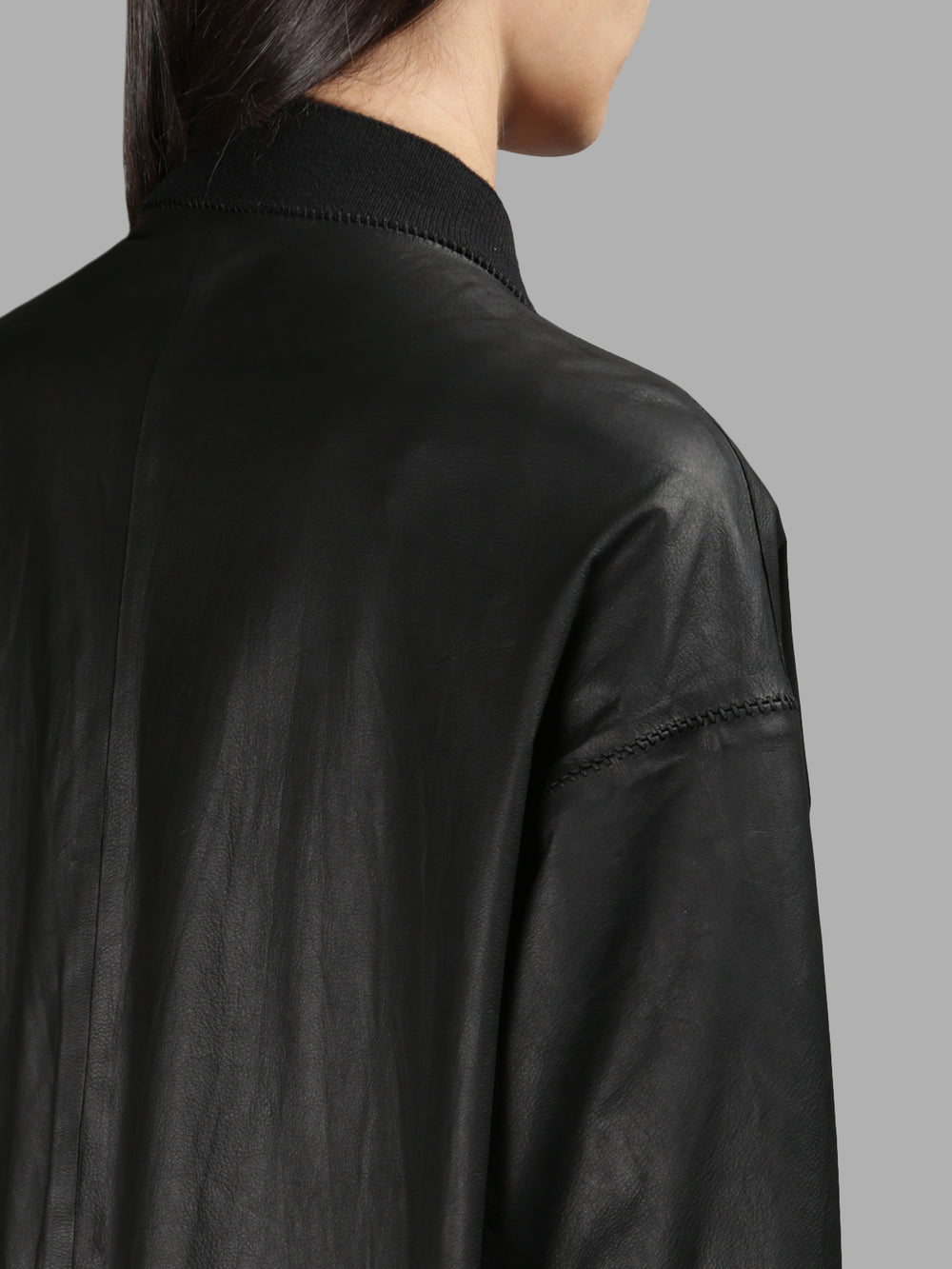 ISAAC SELLAM long leather bomber - FR36 (UK8-10)