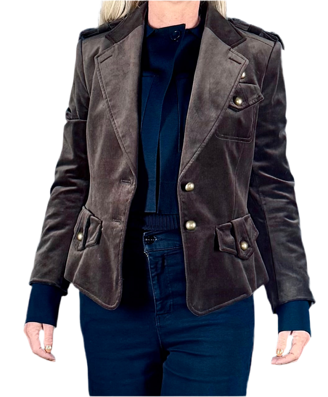 YSL Tom Ford military style velvet jacket - FR38 / UK10