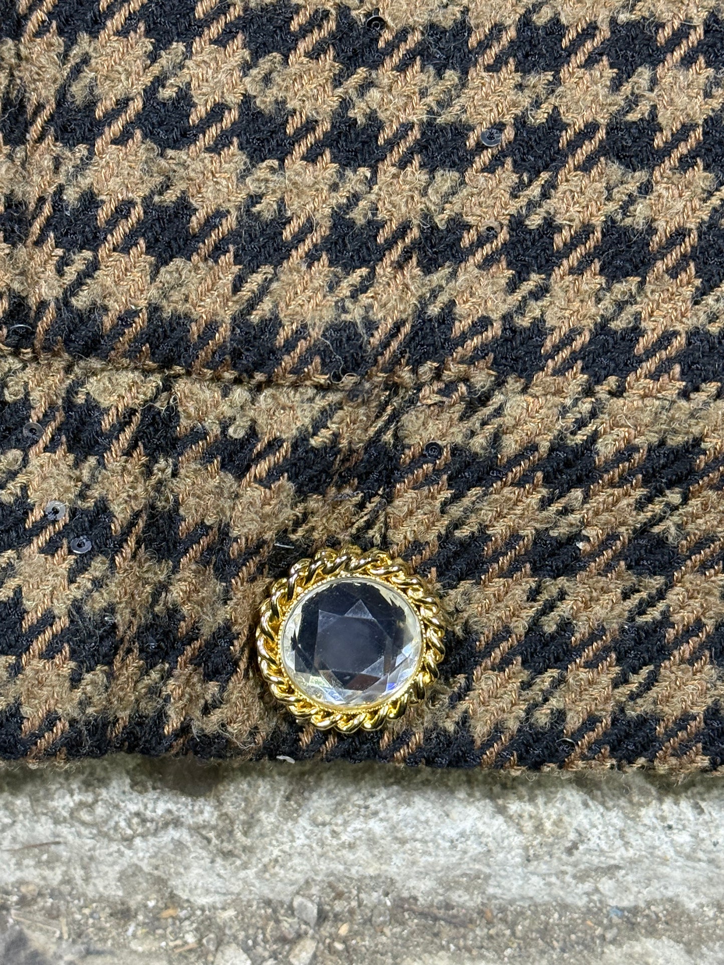 ALESSANDRA RICH tweed sequin embellished bomber - UK6