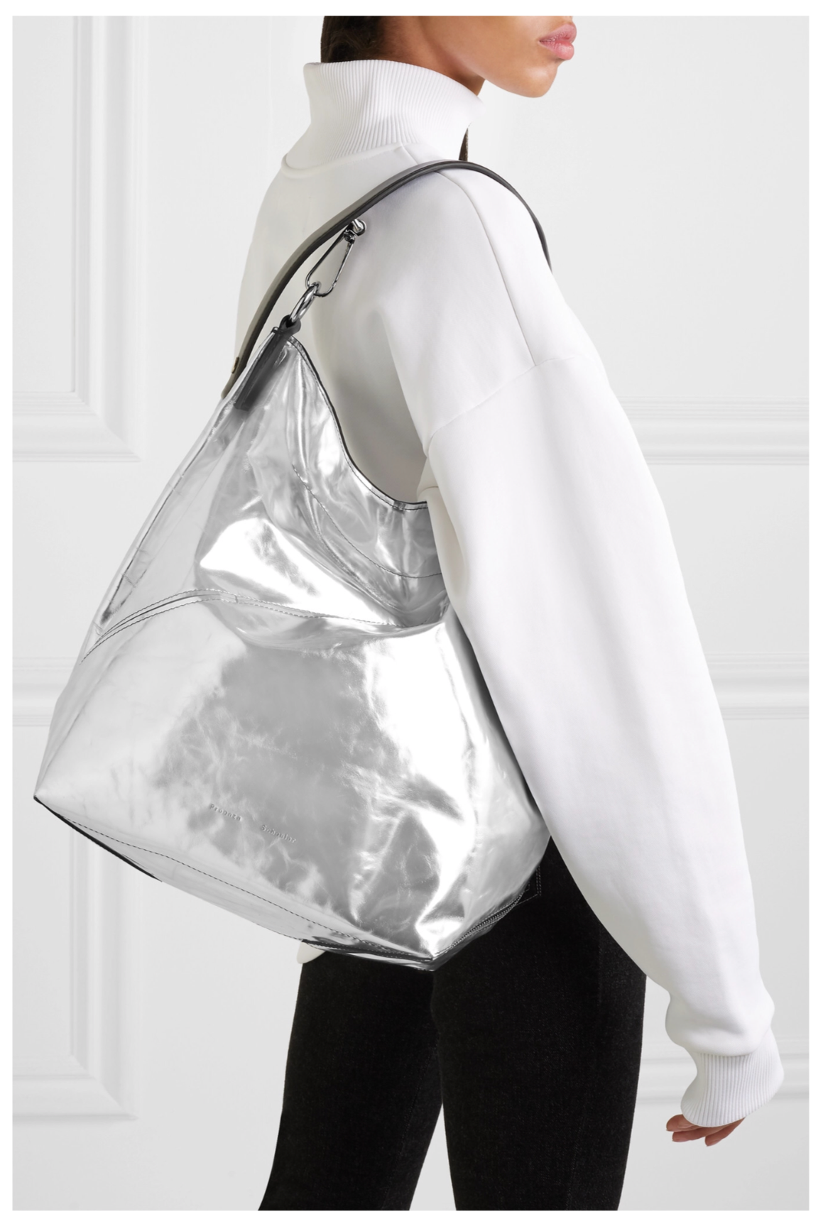 PROENZA SCHOULER silver leather bag