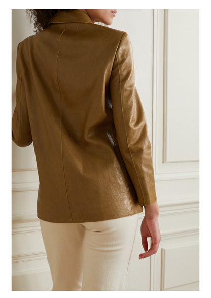 KHAITE ‘Russo’ leather blazer / jacket - size US6 (UK8-10)