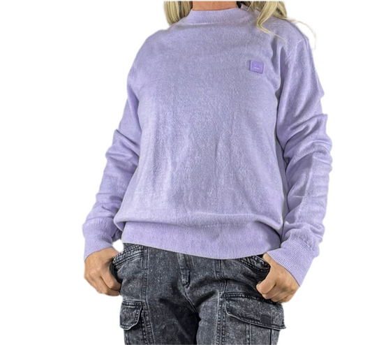 ACNE STUDIOS pastel purple / lilac soft wool sweater - S