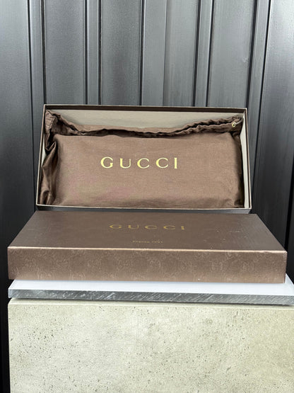 GUCCI Swarovski crystal logo clutch