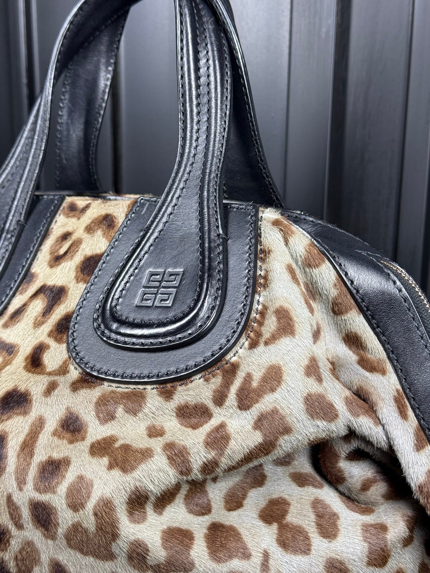 GIVENCHY Nightingale bag - light grey leopard print [limited edition]