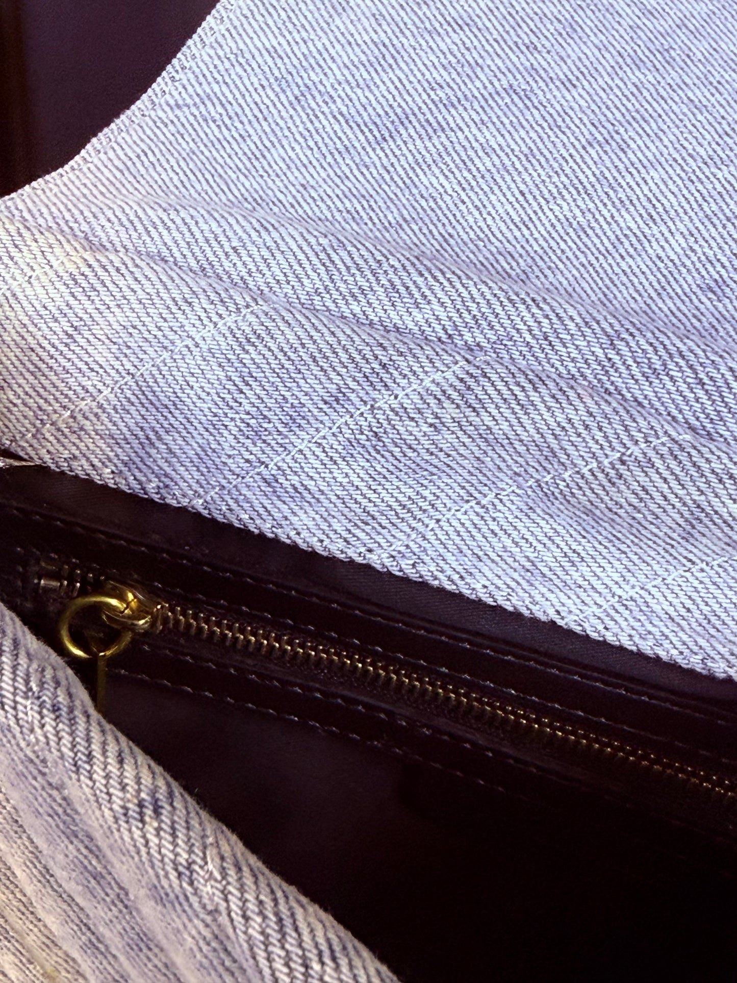 ISABEL MARANT denim quilted cross-body clutch bag