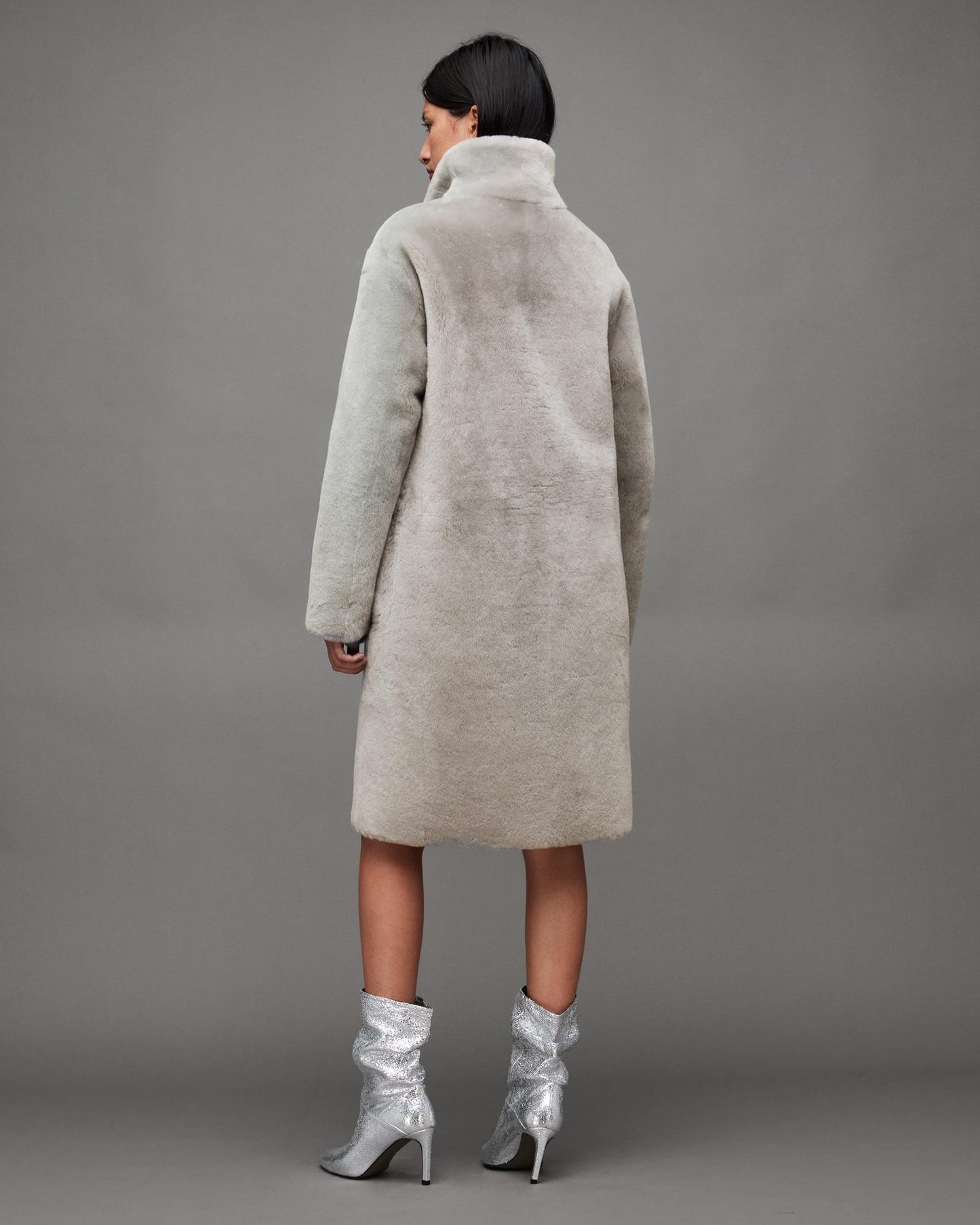 ALLSAINTS Serra reversible sheepskin coat - size M (UK8-10)
