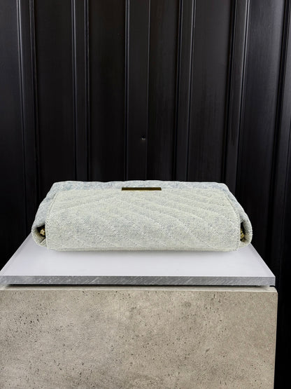 ISABEL MARANT denim quilted cross-body clutch bag