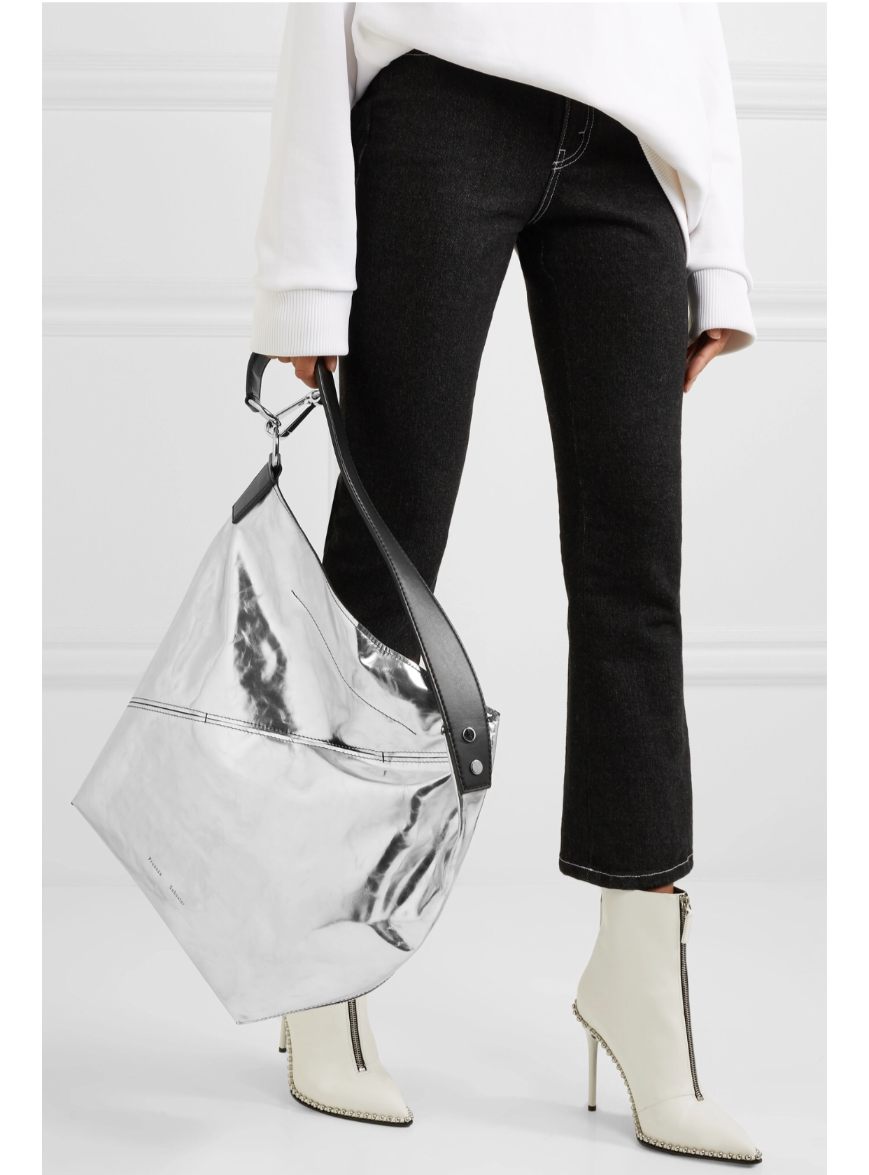 PROENZA SCHOULER silver leather bag