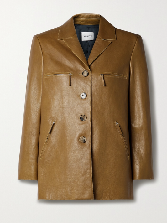 KHAITE ‘Russo’ leather blazer / jacket - size US6 (UK8-10)