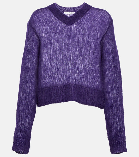 ACNE STUDIOS  'Kosma' purple mohair blend sweater - S