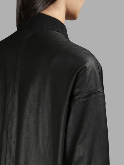 ISAAC SELLAM long leather bomber - FR36 (UK8-10)