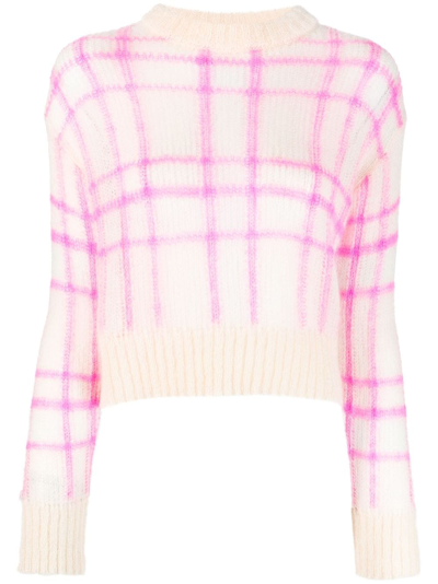 FORTE FORTE plaid-check print knit jumper - S