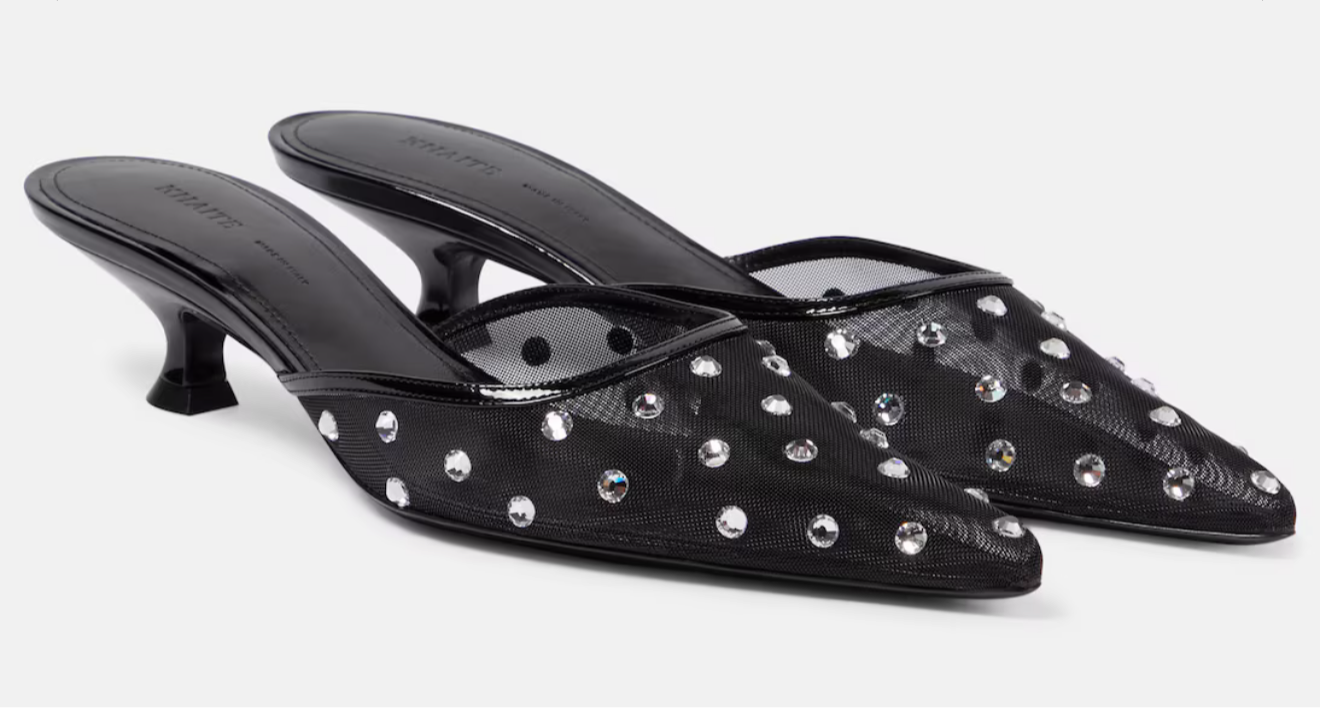 KHAITE Minna embellished mules - UK7 / EU40