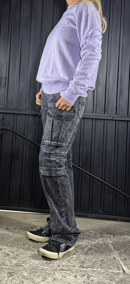 ACNE STUDIOS pastel purple / lilac soft wool sweater - S