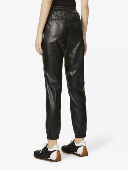 PAIGE ‘Vivette’ faux-leather jogger style trousers - L (UK10-14)