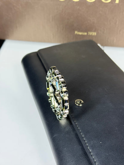 GUCCI Swarovski crystal logo clutch