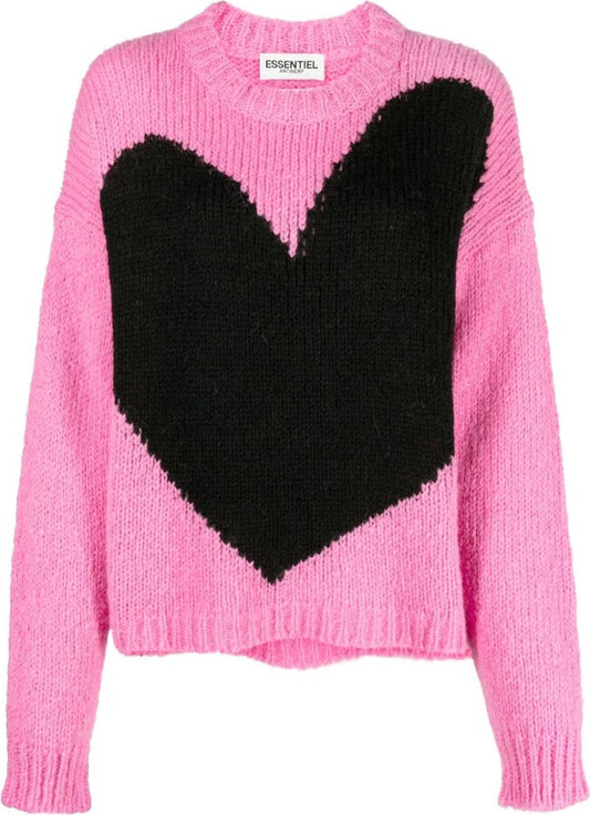 ESSENTIEL ANTWERP alpaca-blend intarsia heart sweater - XS