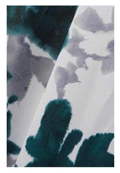 DRIES VAN NOTEN belted floral-print satin midi shirt dress - FR36 / UK8-10