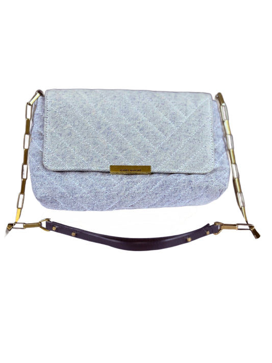 ISABEL MARANT denim quilted cross-body clutch bag